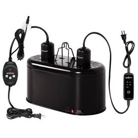 Drl01tmc Reptizoo Dual Reptile Light Fixture With Dimming Thermostat And Timer Deep D