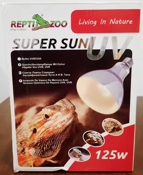 P125125 Reptizoo Supersun Uvb/uva Reptile Lamp 125w For Lizard Turtle Tortoise P125125 Reptizoo Supersun Uvb/uva Reptile Lamp 125w For Lizard Turtle Tortoise