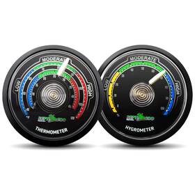 Rht05 Reptizoo 2pcs Reptile Thermometer Hygrometer Mini Glow-in-the-dark Dial Thermome