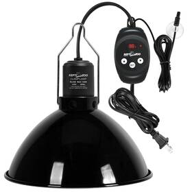 Rl02btc Reptizoo Reptile Light Fixture With Dimming Thermostat 8.5 Inch Deep Dome La