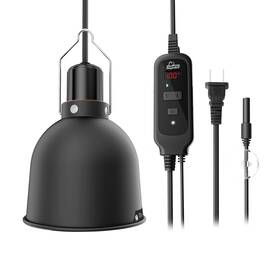 Repwild 786815000786 Reptile Light Fixture With Dimming Thermostat 5.5 Inch Deep Dome Lamp Fixtur