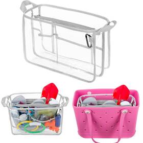 Rm03403 Rexmica Clear Beach Bag Organizer Insert 12.4in X 10.2in 4.3in Compatible With Bo