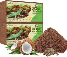 Riare 313018565530 2 Pack Natural Coconut Fiber Substrate For Reptile- Premium Compressed Coc