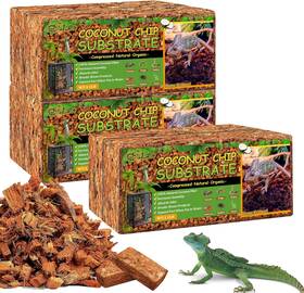 Riare 313023279262 6 Pack Natural Coconut Chip Substrate For Reptiles- Compressed
