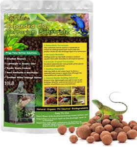 Riare 313037939985 10lbs Expanded Clay Balls Terrarium Substrate For Reptiles - 100% Organic