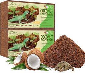 Riare 744759285973 2 Pack Natural Coconut Fiber Substrate For Reptile- Premium Compressed Coc
