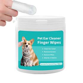 Rnlrclrl 717181630697 Ear Finger Wipes For Dogs And Cats Dog Cleaner Gently Remove Wax