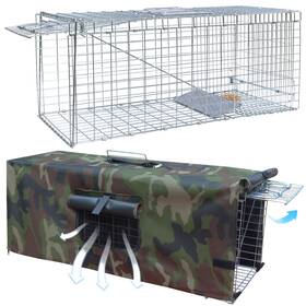Bzl002 Rockever Live Animal Trap Cage With Cover Cat For Stray Cats 32 Inch Heavy Duty
