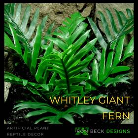 Prp620 Ron Beck Designs Artificial Whitley Giant Fern Reptile Snake Enclosure Decor Plant