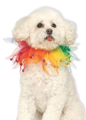 Rubies 883028032778 Fancy Rainbow Pet Collar Small/medium