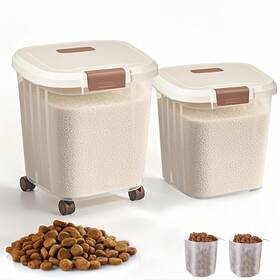 G1mmjj019749 Ruian 2pcs Airtight Food Storage Bin With Wheels Bpa-free Lockable&clear Pantry Or