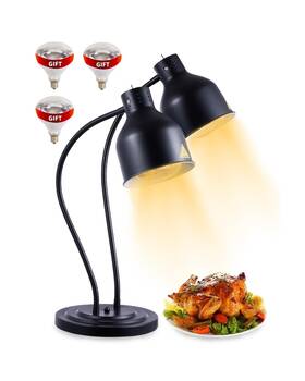 Rv-004-b-us-n Rvgmbo Food Heat Lamp - 3 Bulbs Included Rapid-heating 500w Commercial War