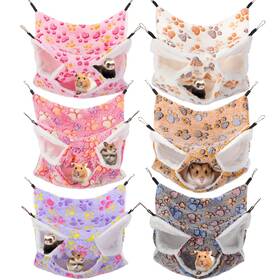 Ig-sadnyy-1665 Sadnyy 6 Pieces Guinea Pig Rat Hammock Three Layer Ferret Bed Small Animal Hanging Pet