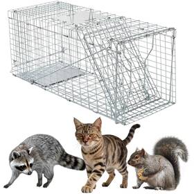 Sarstry 672108062909 32 Inch Live Animal Trap Cage Heavy Duty Folding For Stray
