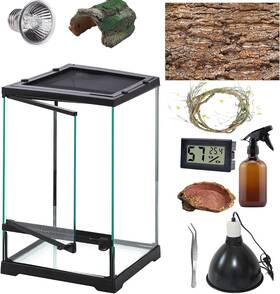 Sarufo 696582977221 Reptile Terrariums Tank 10 Pcs Front Opening Door 8 Inch X8 X12 Amphibian For