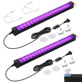 Lws-365-2pc Sayitwill 395nm Black Light Bar 18w Uv Blacklight Strip For 15.8 Inch
