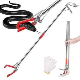 Schebler 762849551975 59 Inch Snake Grabber Tool Rubber-jawed Locking Reptile Tongs For Rattlesnakes Lo
