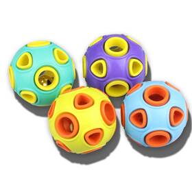 Lq-m3nk-lhg9 Schitec Dog Balls With Bell Sound 4 Pack Rubber Bouncy Fetch Ball For Puppies Smal