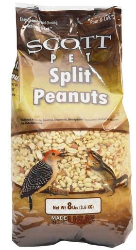 Scott Pet 015958983732 Peanuts Split Whole No Shell 8lb Brown