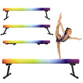 Sealoha 748521838220 6ft Ultrasimple Adjustable&foldable Balance Beam High-low Floor Suede Gy