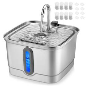 Oc-10ty08 Seirmep Stainless Steel Cat Water Fountain 101oz/3l Automatic Pet Fo... Fast Ship