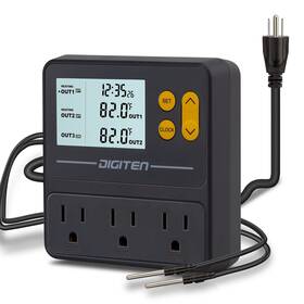 Ttc-1003zj Senstree Reptile Temperature Controller 3 Outlet Timer Thermostat For Grow Tent Incu