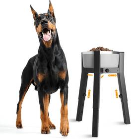 Shainfun 611419872203 Adjustable Dog Bowl Stand For Large And Extra Breeds Single Tall Food