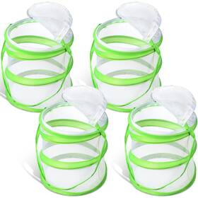 Sherr-rh64 Sherr 4 Pack Butterfly Habitat Cage Clear Mesh Mini Net Container