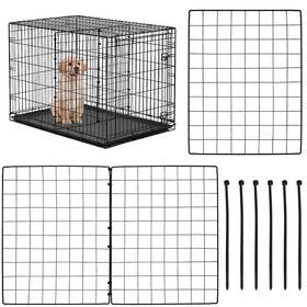 2dcd Sibosen 2pcs Dog Crate Divider Panel With Ties 13.7 X 17.7 Inch Adjustable Metal Pet Ken