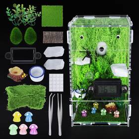 Nbdiy-1 Siiccar Diy Jumping Spider Enclosure Escape Proof Terrarium Small Reptile Ac