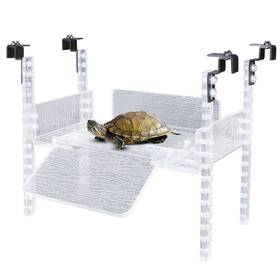 Sikgfpn 795205985800 Adjustable Turtle Basking Platform 10-13 Inch Wide Slip-resistant Ramp Acrylic
