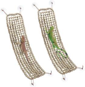 Silkfly 744110153606 2 Pieces Bearded Dragon Hammock Lizard Reptile Climbing Lounger Seagrass