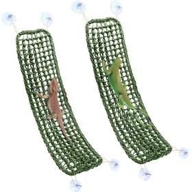 Haa-silkfly-3317 Silkfly 2 Pieces Bearded Dragon Hammock Lizard Reptile Climbing Lounger Seagrass Fibe