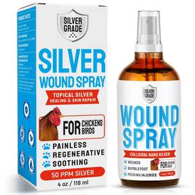 Silver Grade Woundbirds 4oz Wound Spray For Chicken From Birds And Antibiotics Alterna