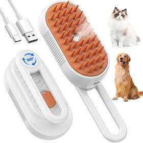 Silvlf 635407439636 Cat Steam Brush For Shedding 4 In 1 Brushs With Foldable Handle