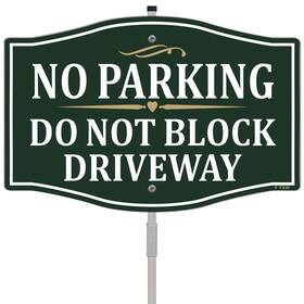 St-npdnbd-120828a Simkha No Parking Do Not Block Driveway Sign Se Ales De Estacionar 12 Inch X 8 Wit