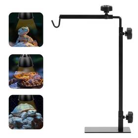 Simple Deluxe 198401033045 Reptile Light Stand Adjustable 14-26 Inch Lamp S Black