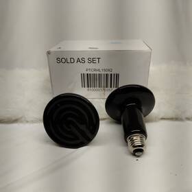 Simple Deluxe 810000172405 Ceramic Heat Emitter Reptile Lamp Bulb Nolight 2 Pack Brooder Coop Heater