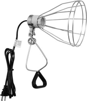 Simple Deluxe 810000172474 Clamp Lamp Light With Steel Cage Wire Grillup To 1-pack Silver