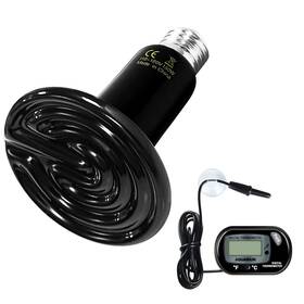 Simple Deluxe 840166237755 150w Heat Lamp Reptile Emitter No Light With Free Digital-thermometer