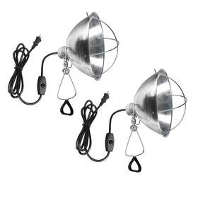 Simple Deluxe 840166273678 Adjustable Clamp Lamp With 10.5 Inch Aluminum Reflector And Bulb Gu