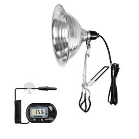 Simple Deluxe 840166275948 Clamp Lamp Light With Adjustable Aluminum Reflector E26 Socket 8.5 Inch