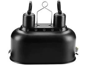 Simple Deluxe 840166289921 Dual Reptile Light Fixture Black 1 Pack-new