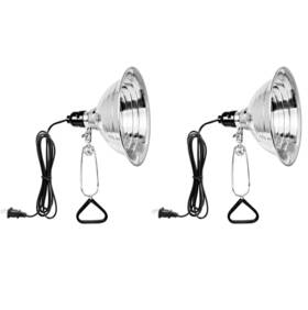 Simple Deluxe 840732127060 Clamp Lamp Light With 8.5 Inch Aluminum Reflector 2 Pack