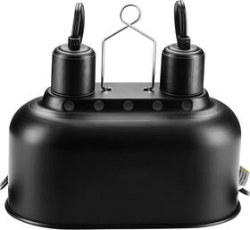 Ptdmltdual100v1 Simple Deluxe Reptile Lamp Fixture Aluminum Dome Light Dual Integration Deep Ca