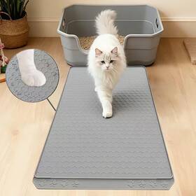 Sk-msd001-g Skerts Silicone Cat Litter Mat Large 34 Inch X 22 For New Wave St
