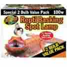 Sl2-100 Zoo Med Repti Basking Spot Value Pack 100 Watts 2 097612362008