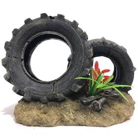 Slocme 710782979962 Aquarium Tyre Decorations - Resin Material Fish T