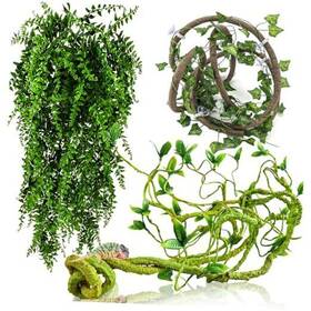 M1113 Small Animal-us Reptile Vines Flexible Jungle Climbing Terrarium Plastic Plants And