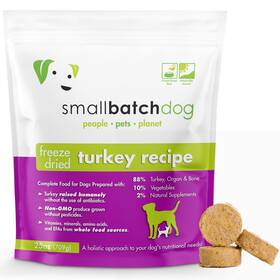 Smallbatch 787790902997 Pets Freeze Dried Raw Dog Food Turkey Recipe 25 Oz Organic High Protein Do